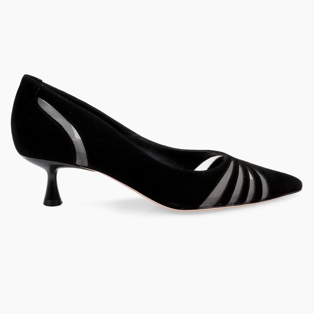 L’AGENCE Black Women's Kitten Heel